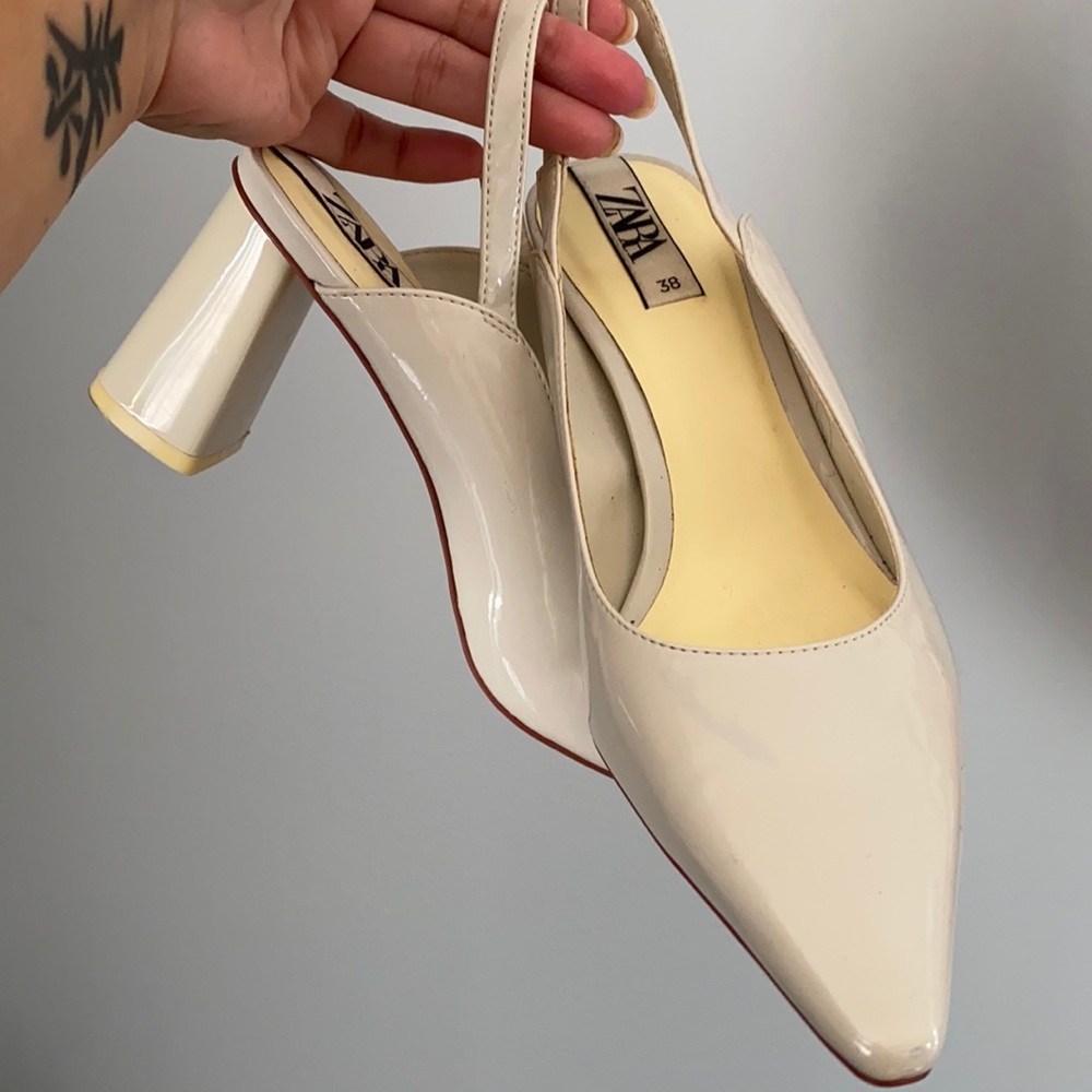 Size 38 cream Zara shoes